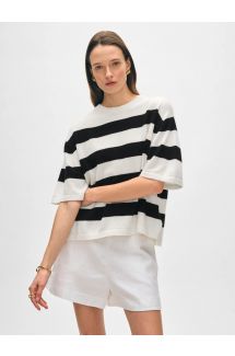 Cashmere Striped Easy T-Shirt