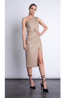 Candelara Midi Leather Dress