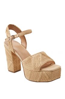 Calyn Raffia Platform Sandal