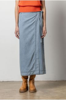 Denim Wrap Skirt