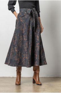 Long Belted Skirt