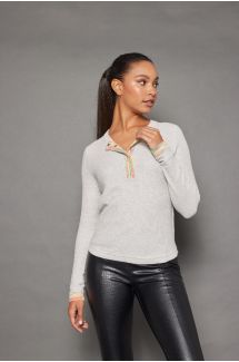 Double Track Henley Sweater