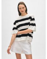 Cashmere Striped Easy T-Shirt