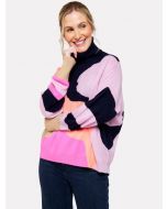 Abstract Roll Neck Sweater