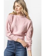 Pleated Sleeve Crewneck Sweate